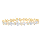 5CTW-DIA NK CROSS MENS BRACELET (8.50-INCH)
